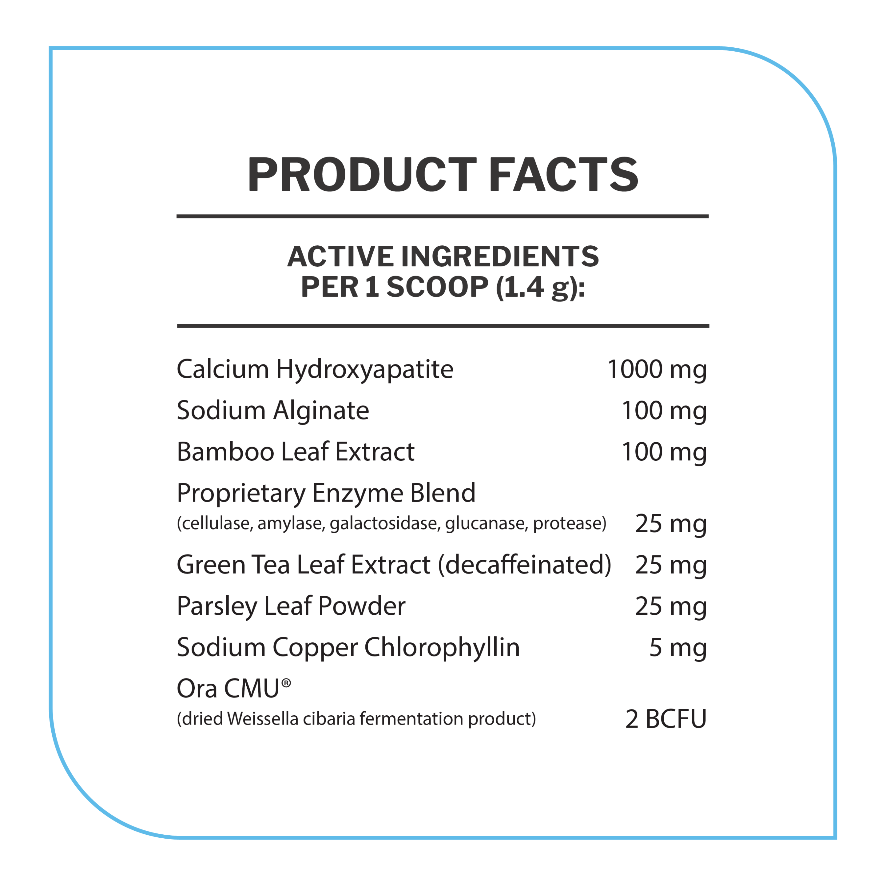 canine dental powder product facts