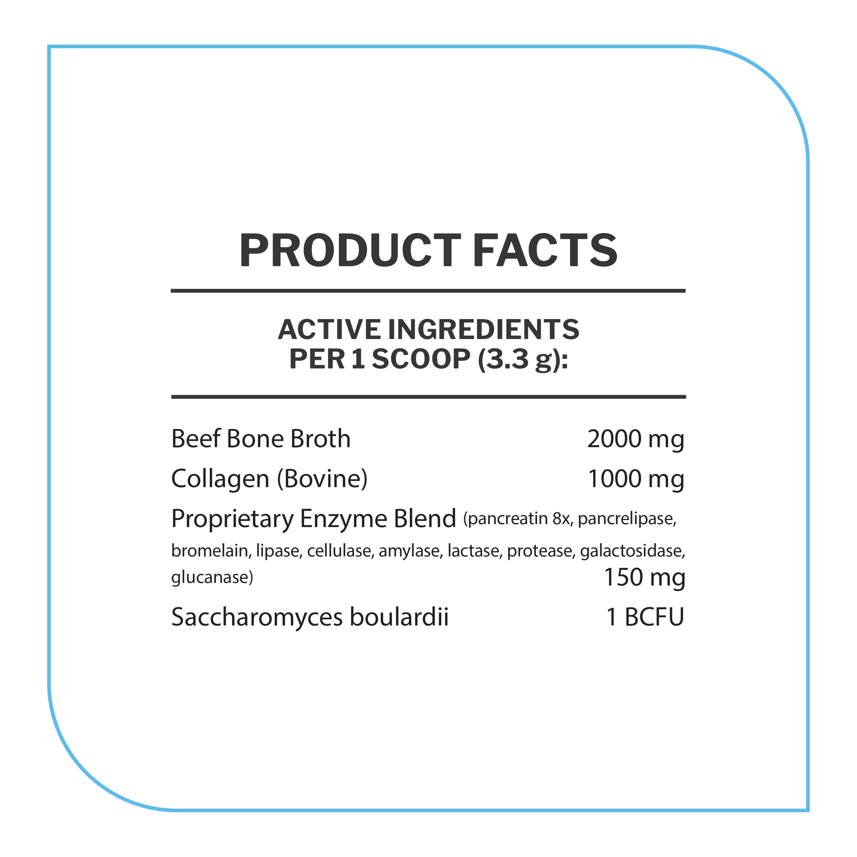 canine digestive powder product facts