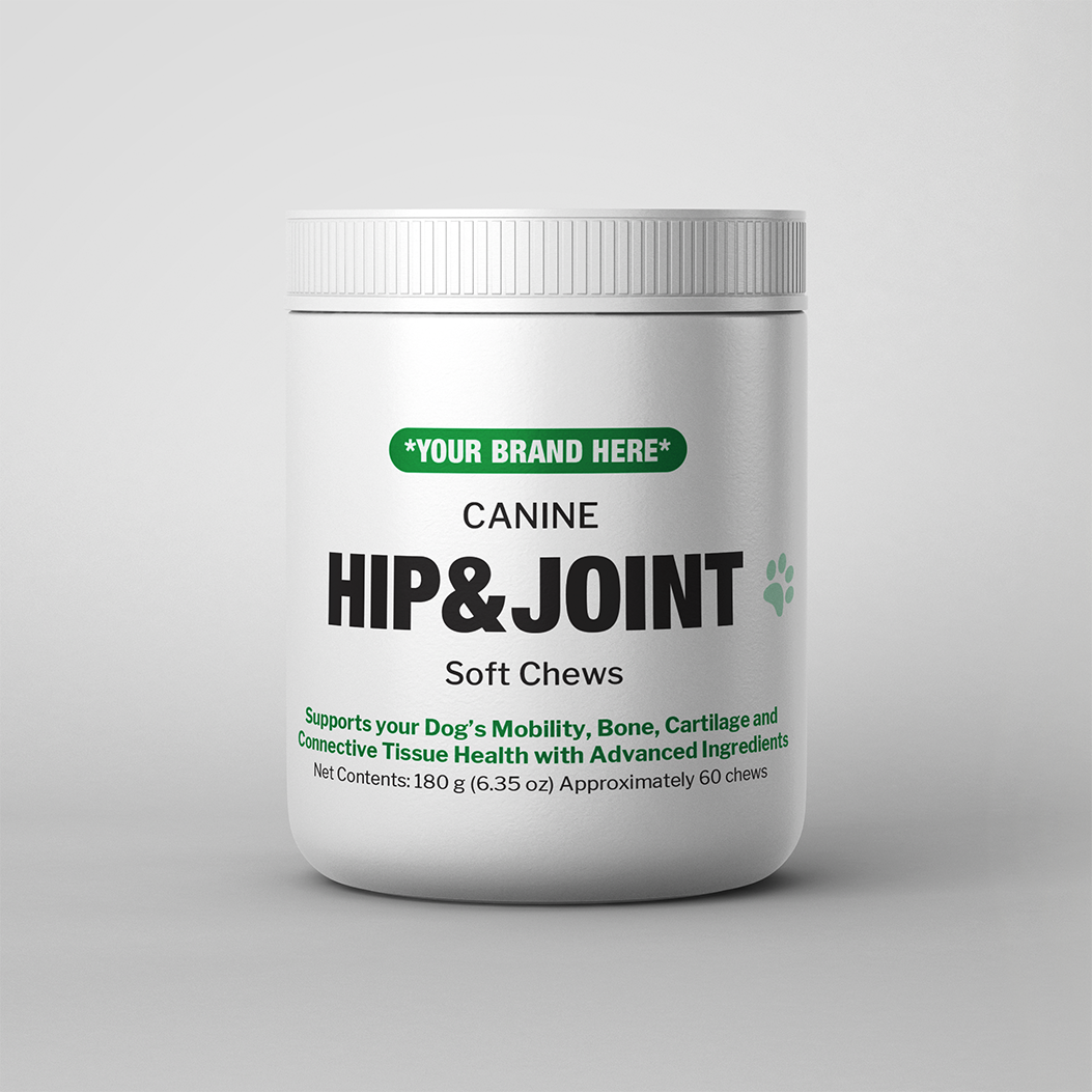 White label canine hip and joint soft chew